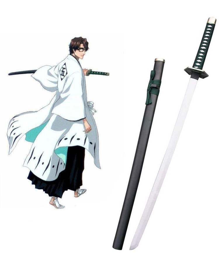 Bleach Aizen Sousuke Zanpakutou kyoukasuigetsu Cosplay Wooden Weapons